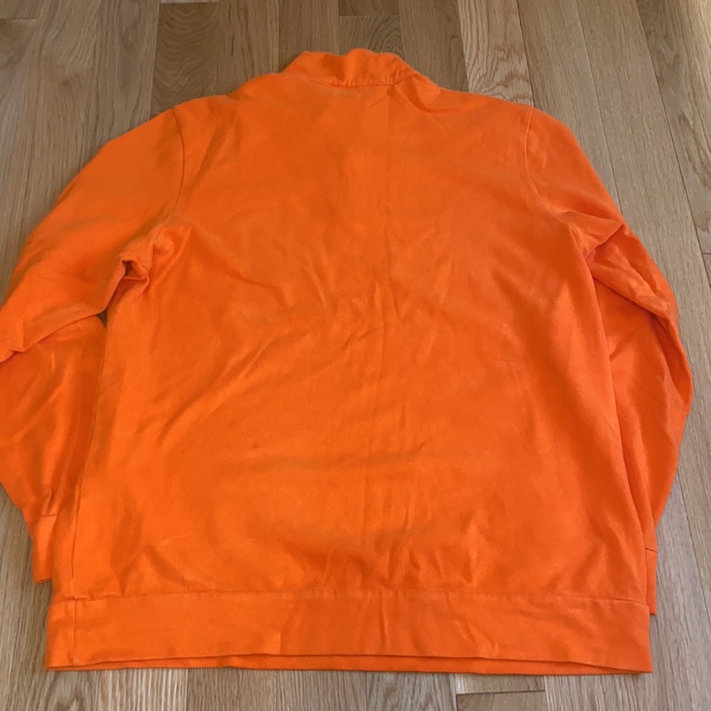 Express Men’s Orange Quarter Zip sweatshirt. Size Large. - Picture 2 of 4